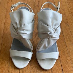 Satin Bow High Heel Slingback - WHITE BY VERA WANG